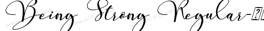 Being Strong Regular字体转换